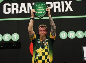 UNIBET WORLD GRAND PRIX 2017 CITY WEST HOTEL,DUBLIN,IRELAND PIC;LAWRENCE LUSTIG FINAL SIMON WHITLOCK V DARYL GURNEY SIMON WHITLOCK